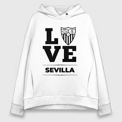 Толстовка оверсайз женская Sevilla Love Классика, цвет: белый