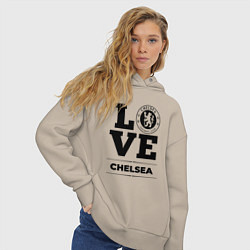 Толстовка оверсайз женская Chelsea Love Классика, цвет: миндальный — фото 2