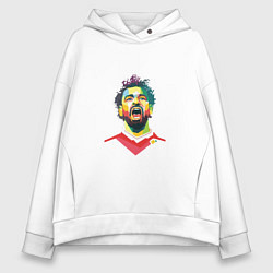 Толстовка оверсайз женская Salah Салах, цвет: белый