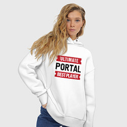 Толстовка оверсайз женская Portal Ultimate, цвет: белый — фото 2