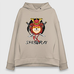 Толстовка оверсайз женская Shiburai, цвет: миндальный