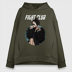 Толстовка оверсайз женская Helena Bonham Carter, цвет: хаки