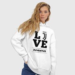 Толстовка оверсайз женская Juventus Love Классика, цвет: белый — фото 2