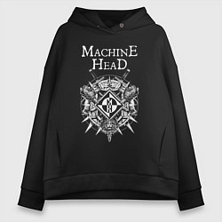 Толстовка оверсайз женская Machine Head арт, цвет: черный