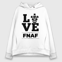 Толстовка оверсайз женская FNAF Love Classic, цвет: белый