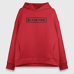 Толстовка оверсайз женская BLACKPINK LOGO, цвет: красный