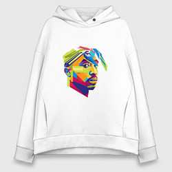 Толстовка оверсайз женская 2PAC Style, цвет: белый