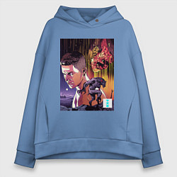 Толстовка оверсайз женская Werewolf soldier Shape-Shifters, цвет: мягкое небо