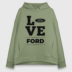 Толстовка оверсайз женская Ford Love Classic, цвет: авокадо