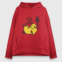 Толстовка оверсайз женская Wu-Tang Is For The Children, цвет: красный
