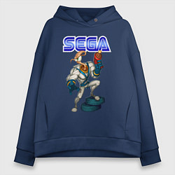 Толстовка оверсайз женская SEGA - Jim, цвет: тёмно-синий