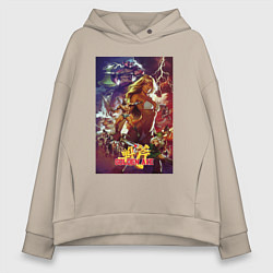Толстовка оверсайз женская Golden Axe - poster, цвет: миндальный