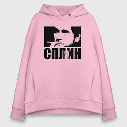 Толстовка оверсайз женская Сплин rock, цвет: светло-розовый
