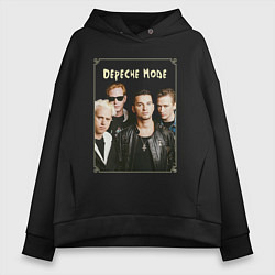 Толстовка оверсайз женская Keep Calm and Enjoy the Silence - Depeche Mode, цвет: черный