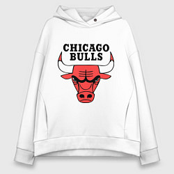 Толстовка оверсайз женская Chicago Bulls, цвет: белый