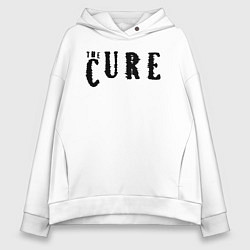 Толстовка оверсайз женская The Cure лого, цвет: белый