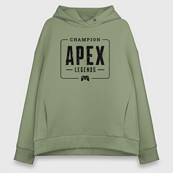 Женское худи оверсайз Apex Legends gaming champion: рамка с лого и джойс