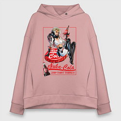 Толстовка оверсайз женская Nuka - cola girl, цвет: пыльно-розовый