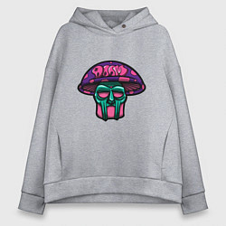 Толстовка оверсайз женская MF Doom Mushroom, цвет: меланж