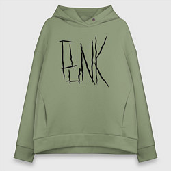 Толстовка оверсайз женская Punk надпись, цвет: авокадо