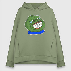 Толстовка оверсайз женская PepeLaugh, цвет: авокадо