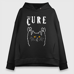 Женское худи оверсайз The Cure rock cat