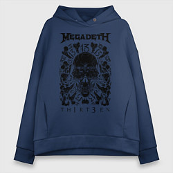 Женское худи оверсайз Megadeth Thirteen