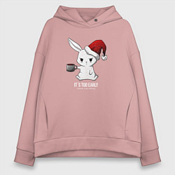 Толстовка оверсайз женская Bunny its too early, цвет: пыльно-розовый