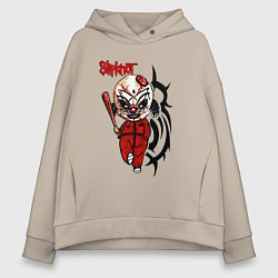 Толстовка оверсайз женская Slipknot fan, цвет: миндальный