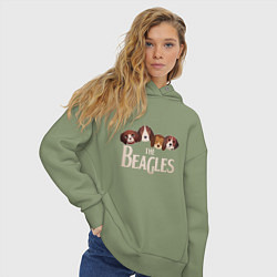 Толстовка оверсайз женская The Beagles, цвет: авокадо — фото 2