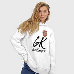 Толстовка оверсайз женская Arsenal - London - goalkeeper, цвет: белый — фото 2