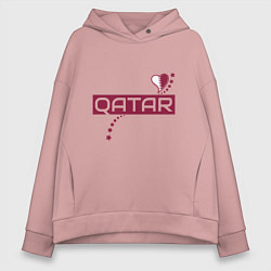 Женское худи оверсайз Qatar heart