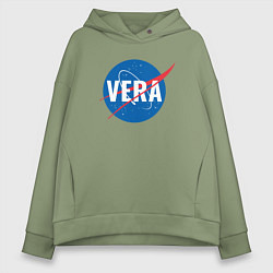 Толстовка оверсайз женская Вера в стиле NASA, цвет: авокадо