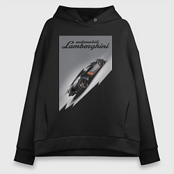 Женское худи оверсайз Lamborghini - concept - sketch