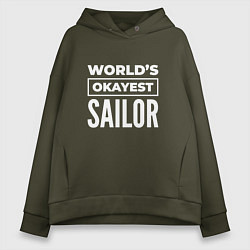 Женское худи оверсайз Worlds okayest sailor