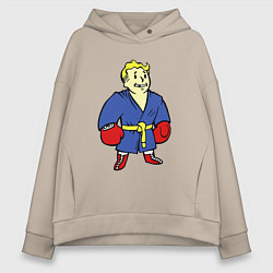 Толстовка оверсайз женская Vault boy - boxer, цвет: миндальный