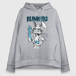 Толстовка оверсайз женская Blink 182 bunny nurse, цвет: меланж