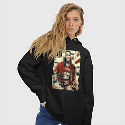 Толстовка оверсайз женская Том Харди - кинозвезда, цвет: черный — фото 2