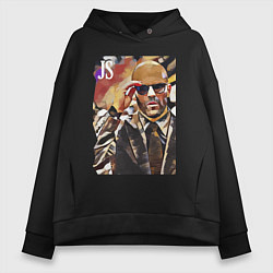 Толстовка оверсайз женская Jason Statham - кинозвезда, цвет: черный