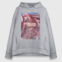 Толстовка оверсайз женская Zero 2 censored, цвет: меланж