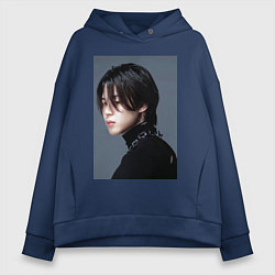 Толстовка оверсайз женская Dark side Jimin, цвет: тёмно-синий