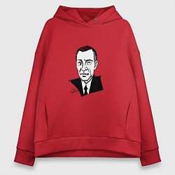 Толстовка оверсайз женская Сергей Рахманинов, цвет: красный