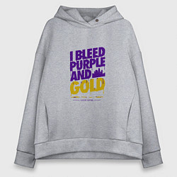 Толстовка оверсайз женская Lakers nation, цвет: меланж