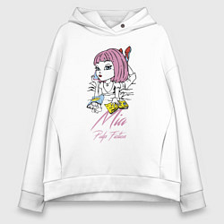 Толстовка оверсайз женская Mia - pulp fiction, цвет: белый
