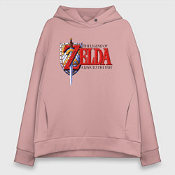 Толстовка оверсайз женская The Legend of Zelda game, цвет: пыльно-розовый