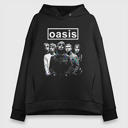 Женское худи оверсайз Oasis рок группа