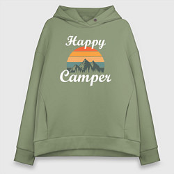 Женское худи оверсайз Happy camper