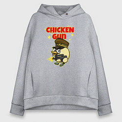 Женское худи оверсайз Chicken Gun - игра