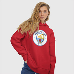 Толстовка оверсайз женская Manchester City FC, цвет: красный — фото 2