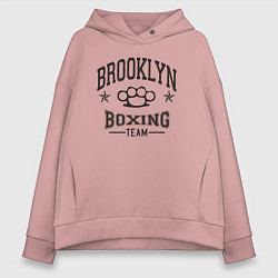 Толстовка оверсайз женская Brooklyn boxing, цвет: пыльно-розовый